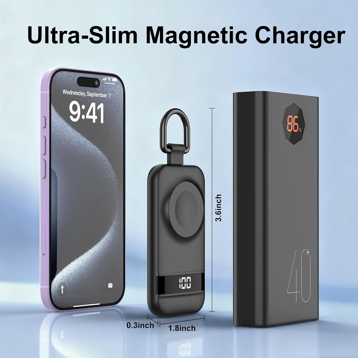 Detalle de Convoltyai Apple Watch portable charger 2500mAh