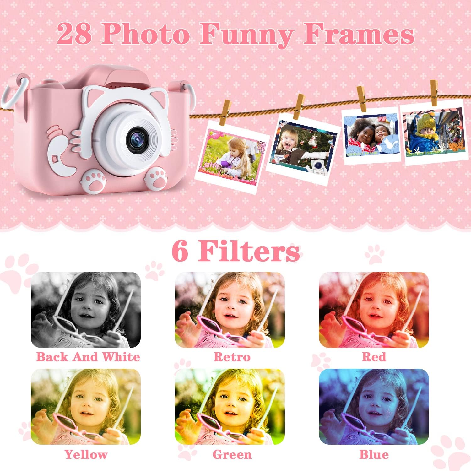 Detalle de CIMELR kids digital camera with 32GB card