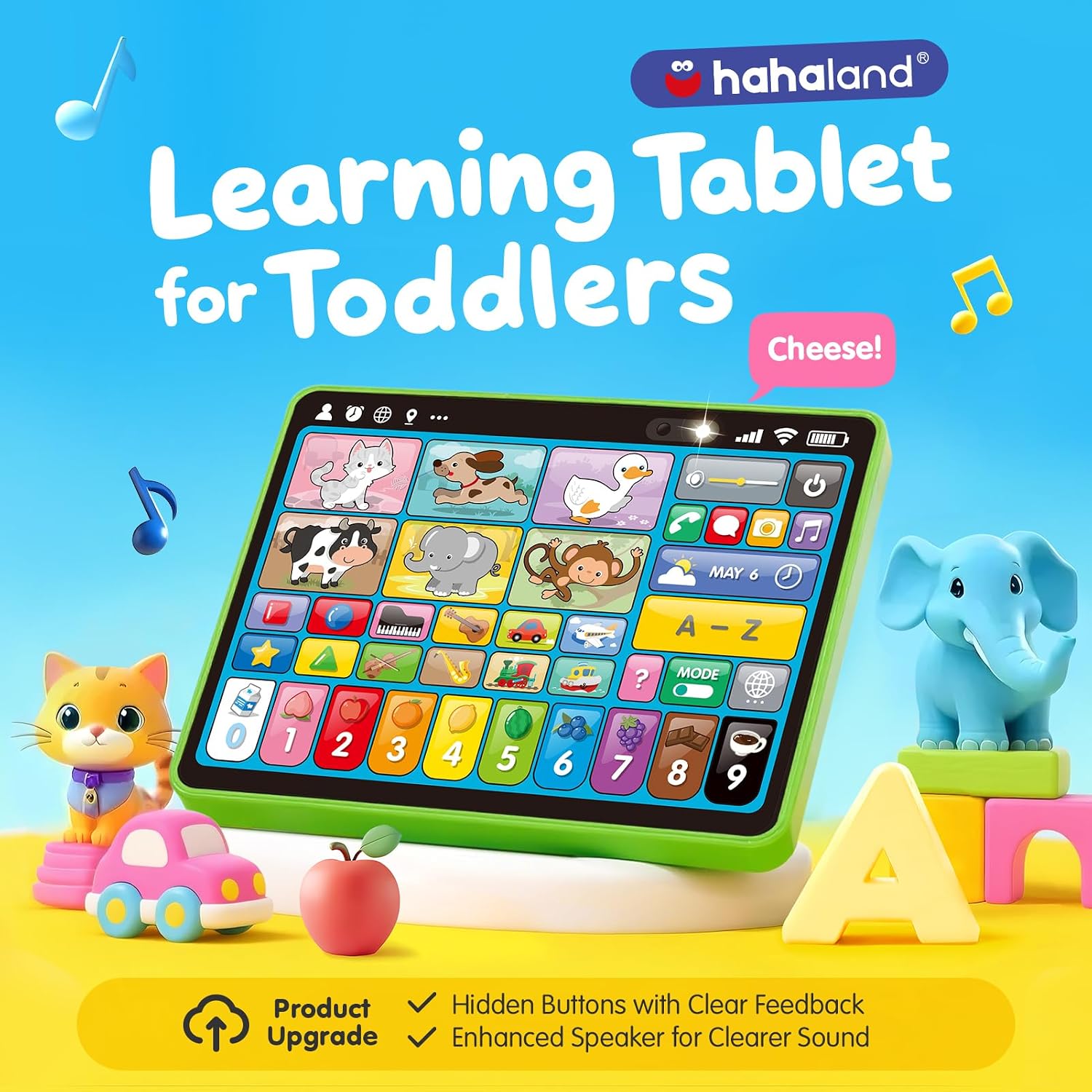 Thumbnail 1 de hahaland Multilingual Baby Learning Tablet (EN/DE/FR/IT/ES) – A Practical Screen-Free Toy for Language Sparks