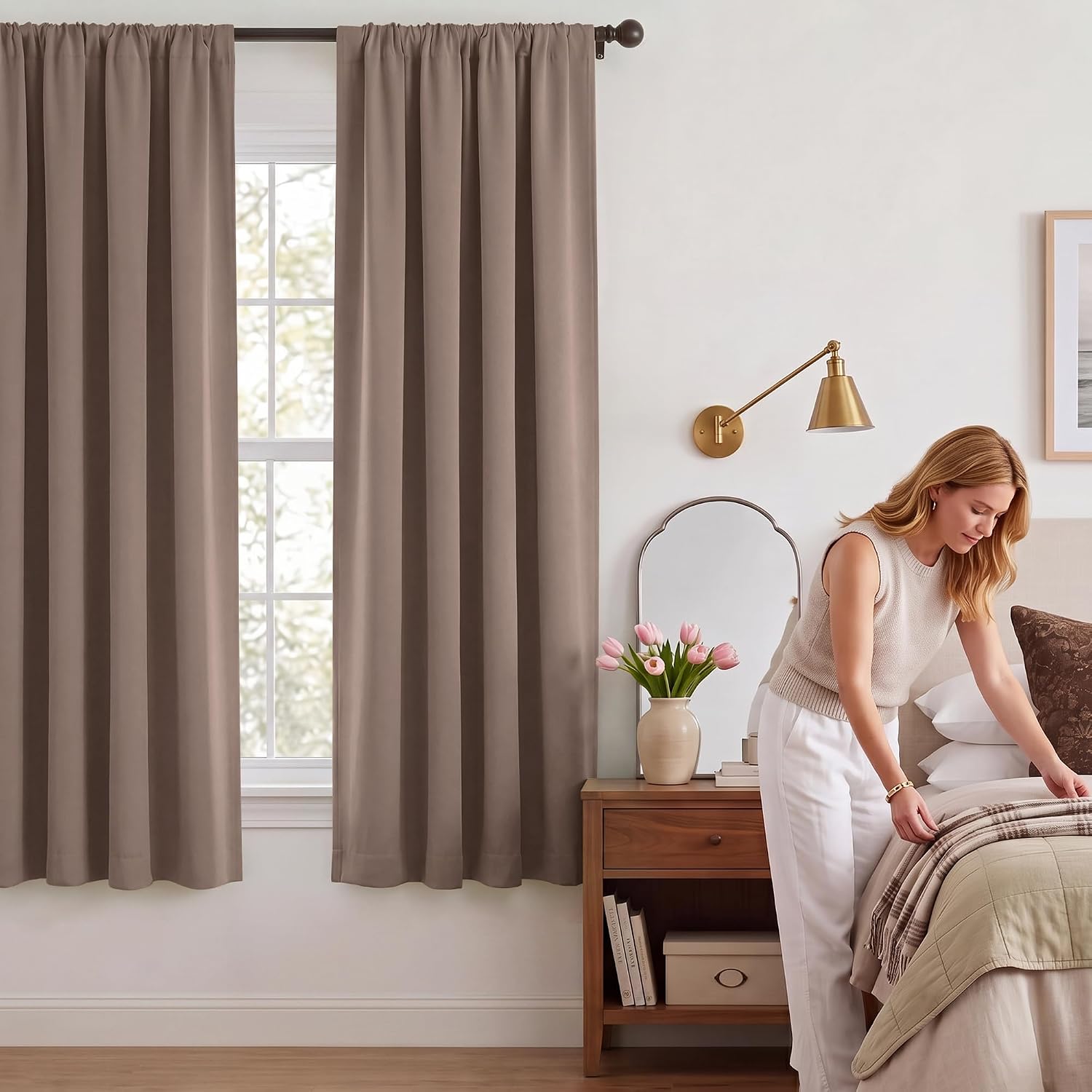 Detalle 1 de NICETOWN Blackout Curtains 52 x 63 Inches