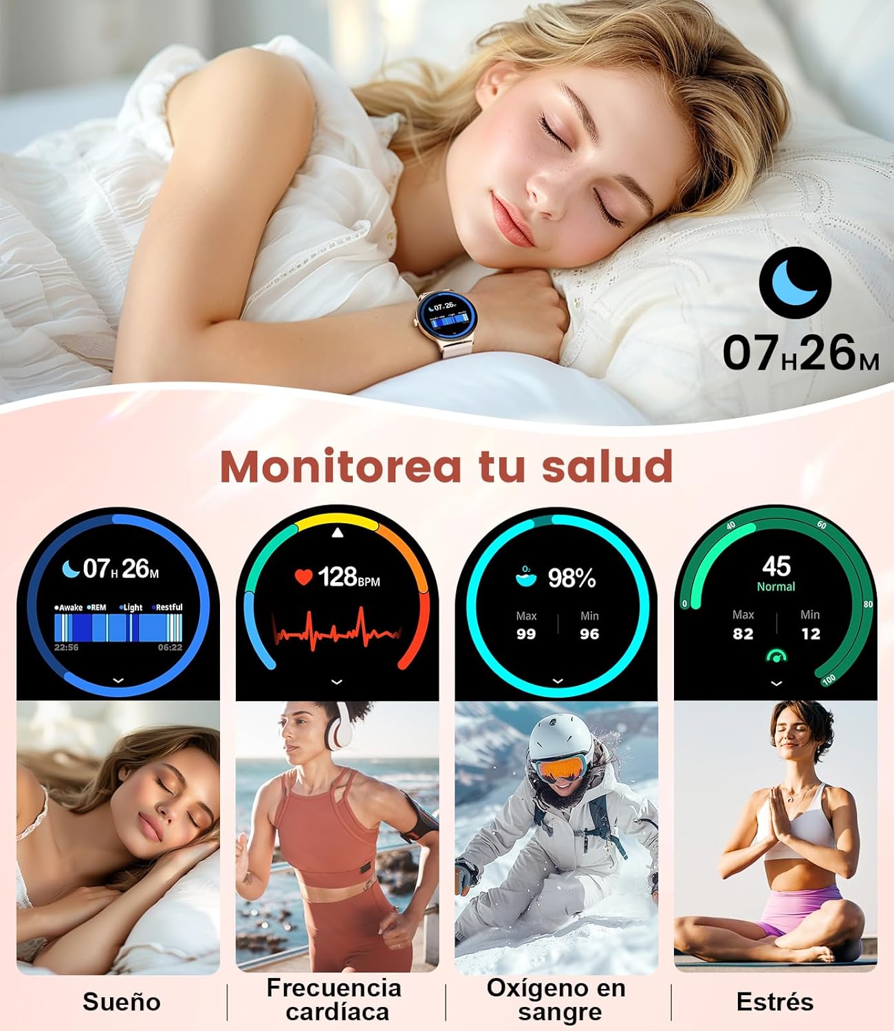 Thumbnail 4 de LIGE Reloj Mujer 1,43'' AMOLED