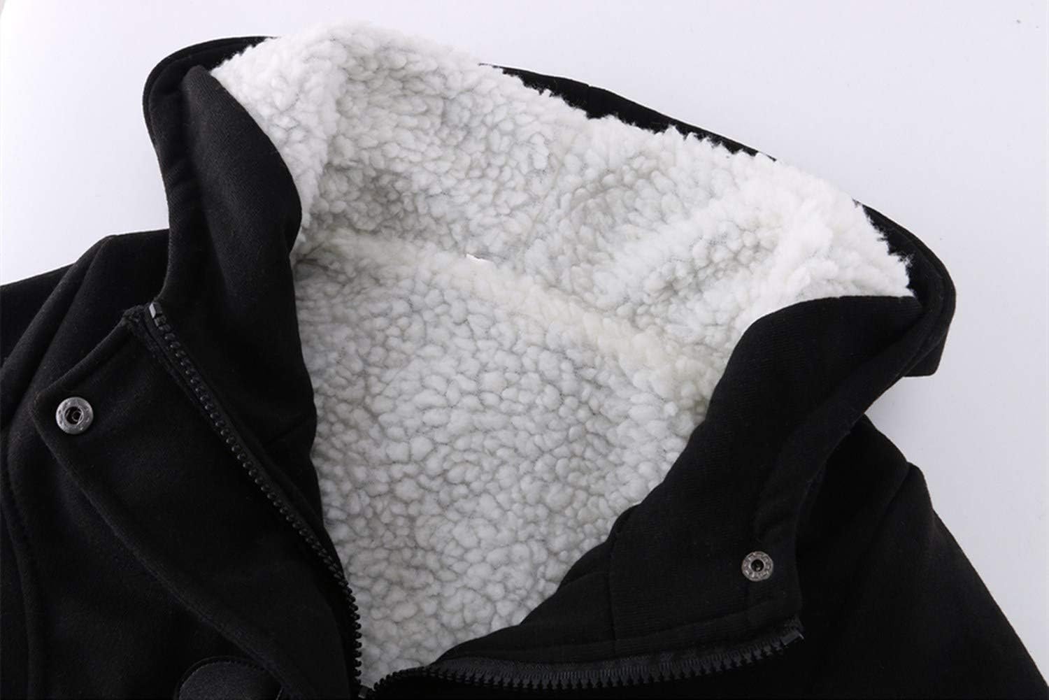 Detalle 2 de JiangWu WB-010 Women's Hooded Fleece Coat with Horn Buttons and Pockets