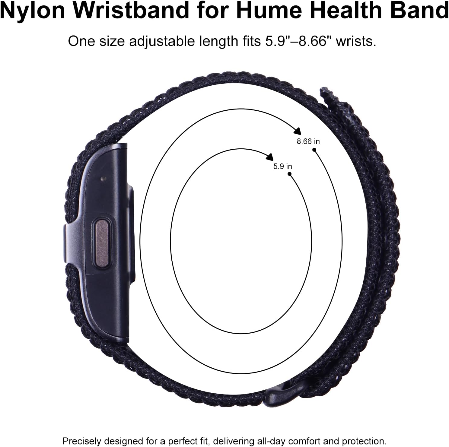 Thumbnail 2 de Polyjoy Replacement Strap for Hume Band – Nylon Loop Wrist Band (150–220mm) for Daily Wear