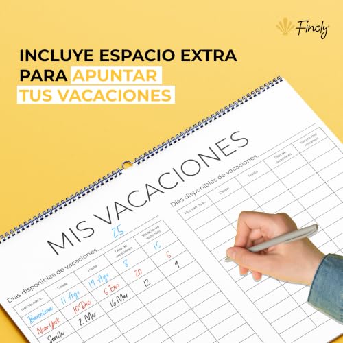 Thumbnail 6 de Finoly Calendario 2026 Pared 18 Meses: Julio 2026 - Diciembre 2027