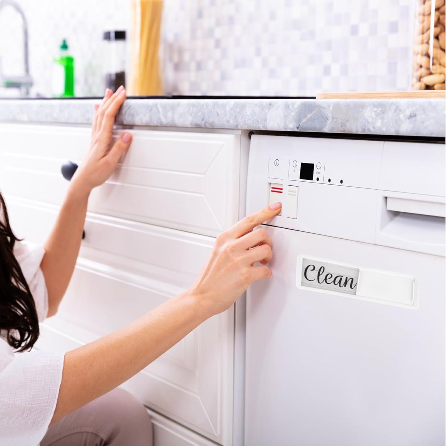 Thumbnail 3 de Realth Dishwasher Clean/Dirt Magnet Sign (17.5cm x 5cm) with Slide Indicator