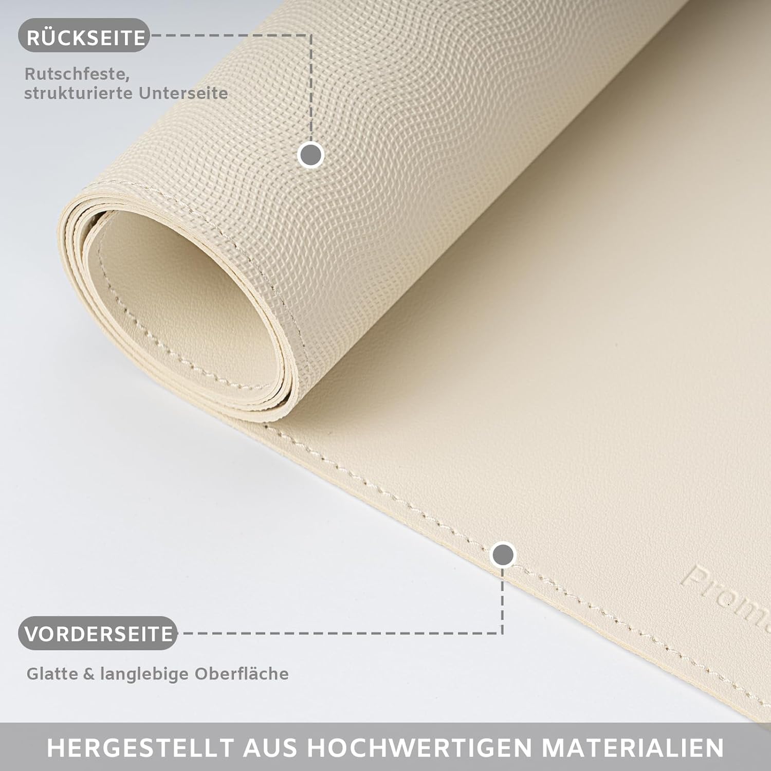 Thumbnail 5 de PROMATTOO XXL Schreibtischunterlage aus veganem Leder (rutschfest, geruchsfrei, wasserabweisend) in Geschenkverpackung