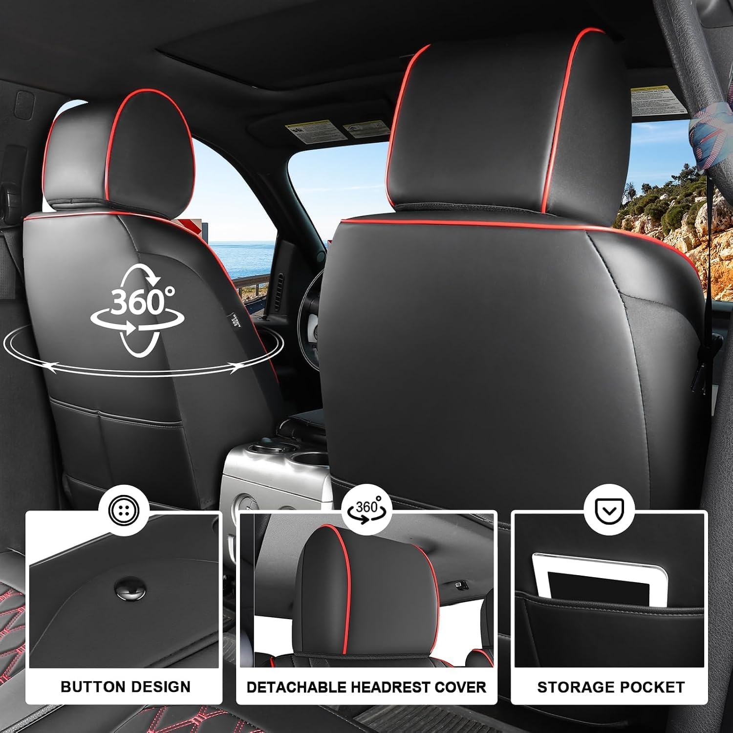 Detalle 1 de Umbrauto Truck Seat Covers in Nappa Leather