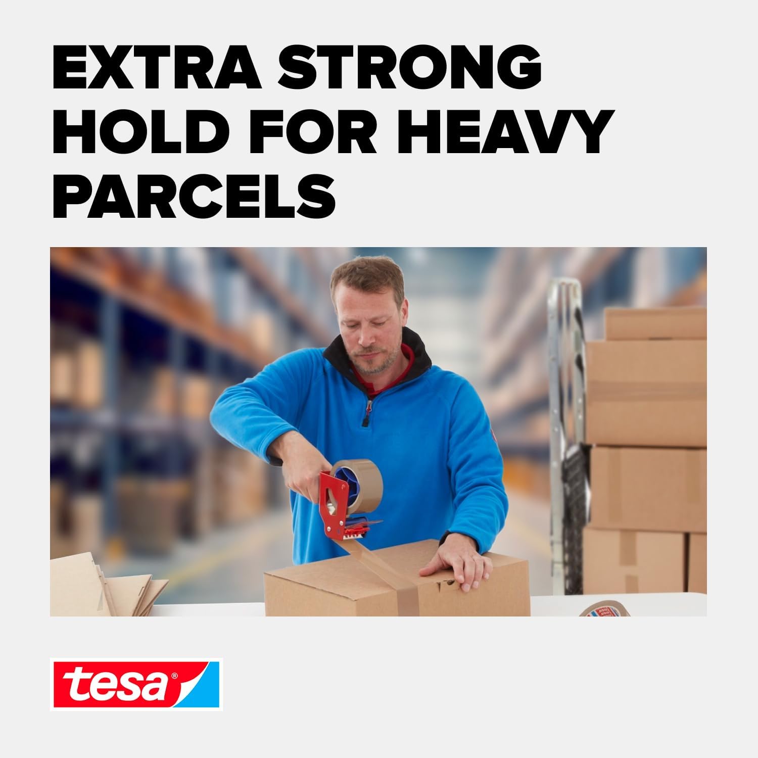 Thumbnail 4 de tesapack ULTRA STRONG RECYCLED packing tape (brown) – 90% recycled plastic, very tear-resistant
