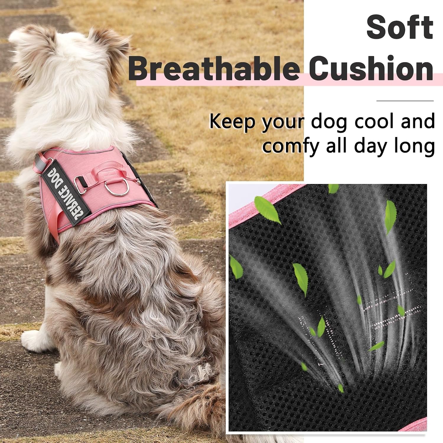 Detalle de Belababy Service Dog Harness S, Light Pink