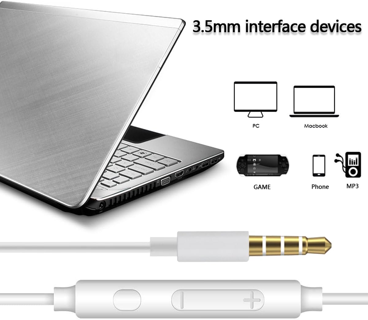Thumbnail 4 de ANLTOXLUS 3 Pack Wired Earphones with Mic – In-Ear 3.5mm Jack