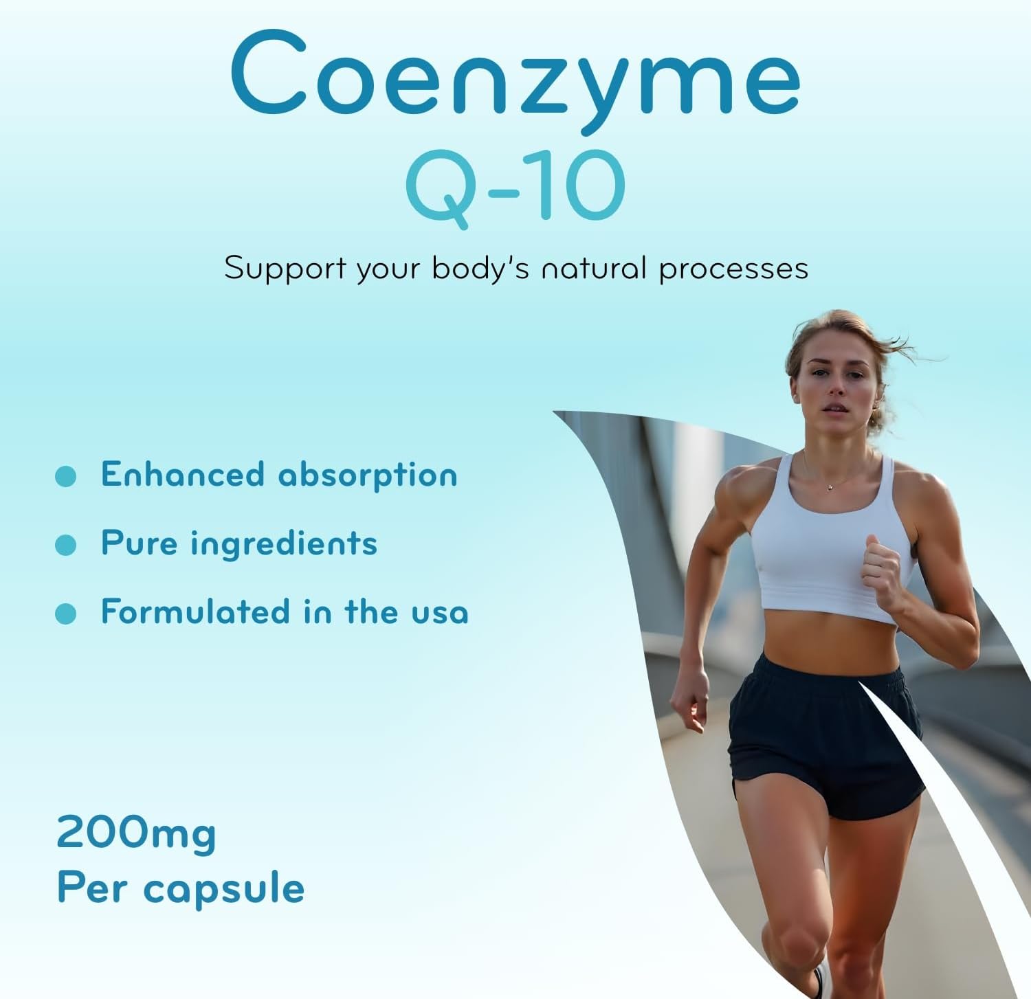 Detalle 2 de Clear Formulas CoQ10 200mg Ubiquinone Capsules, 200 Count