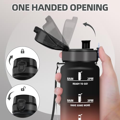 Detalle de HoneyHolly Botella Agua 1 L reutilizable para gimnasio 🚰