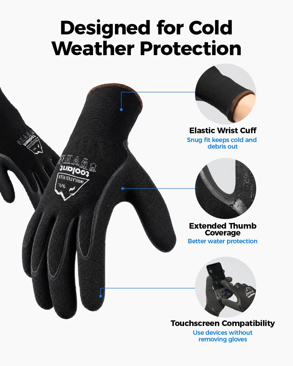 Detalle de Toolant Winter Work Gloves, Size L