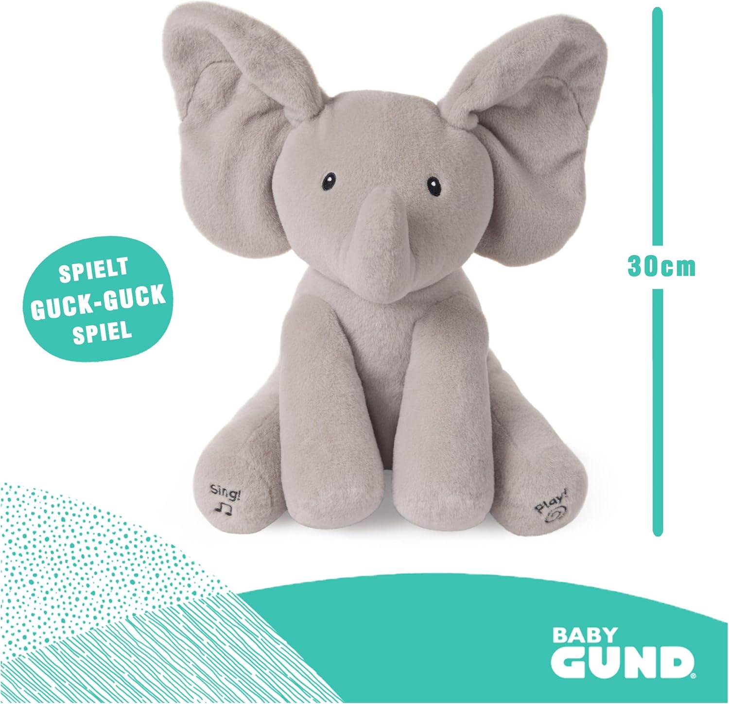Thumbnail 1 de GUND Flappy Stoffelefant 30 cm