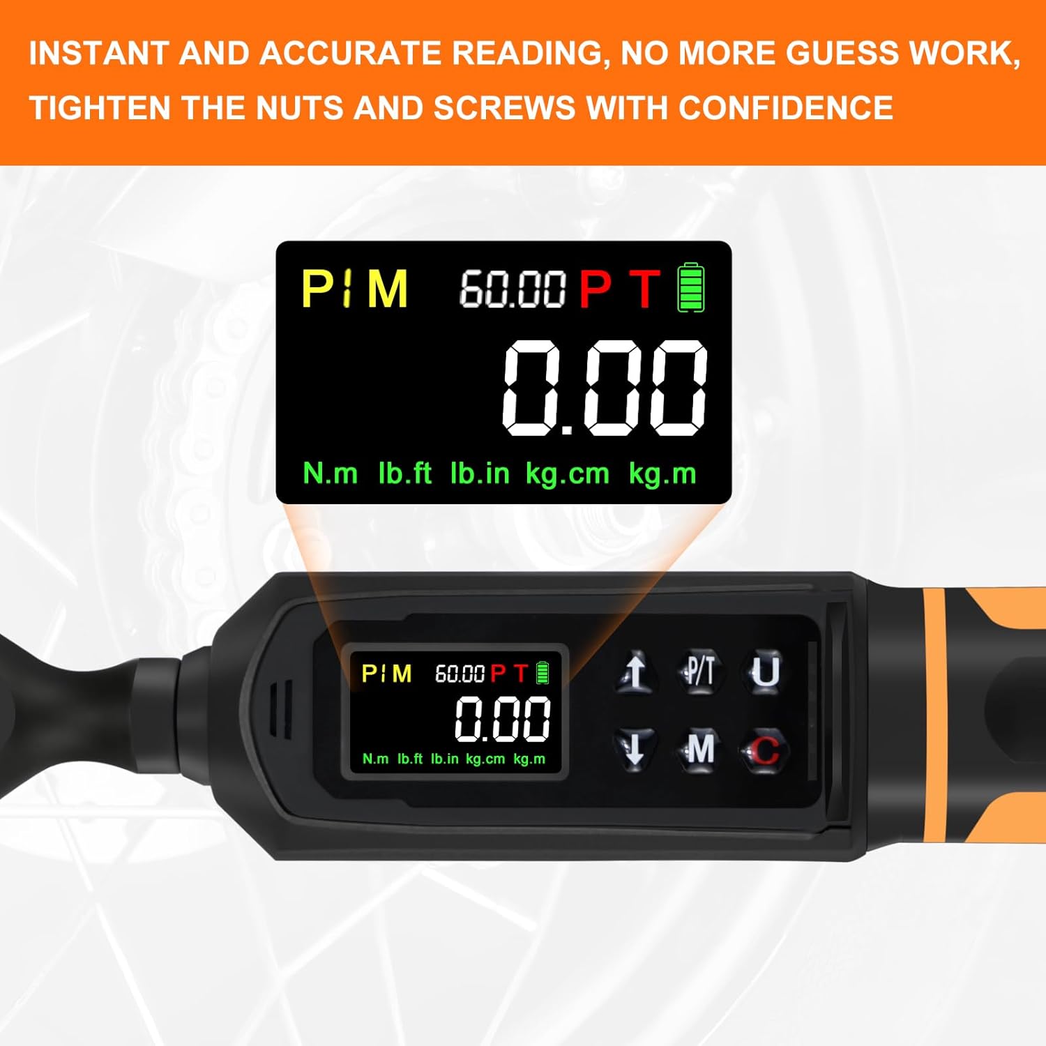 Thumbnail 4 de Digital torque wrench 0.9-60Nm 3/8 drive