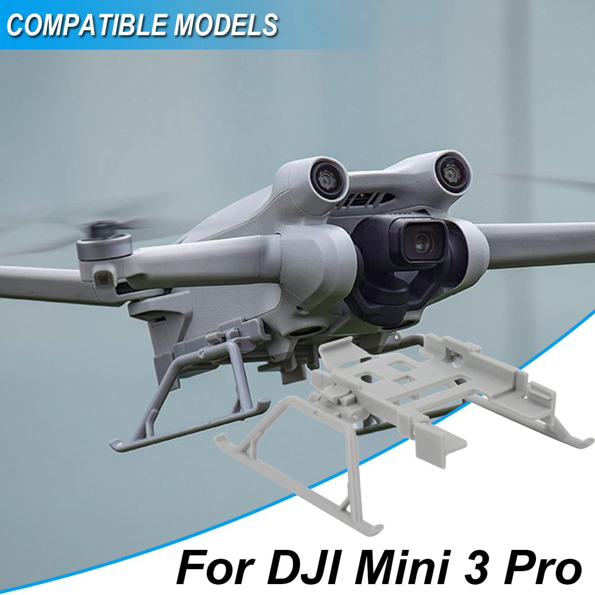 Detalle 2 de ZHUROUPU Mini 3 Pro Landing Gear Foldable Extended for DJI Mini 3 Pro