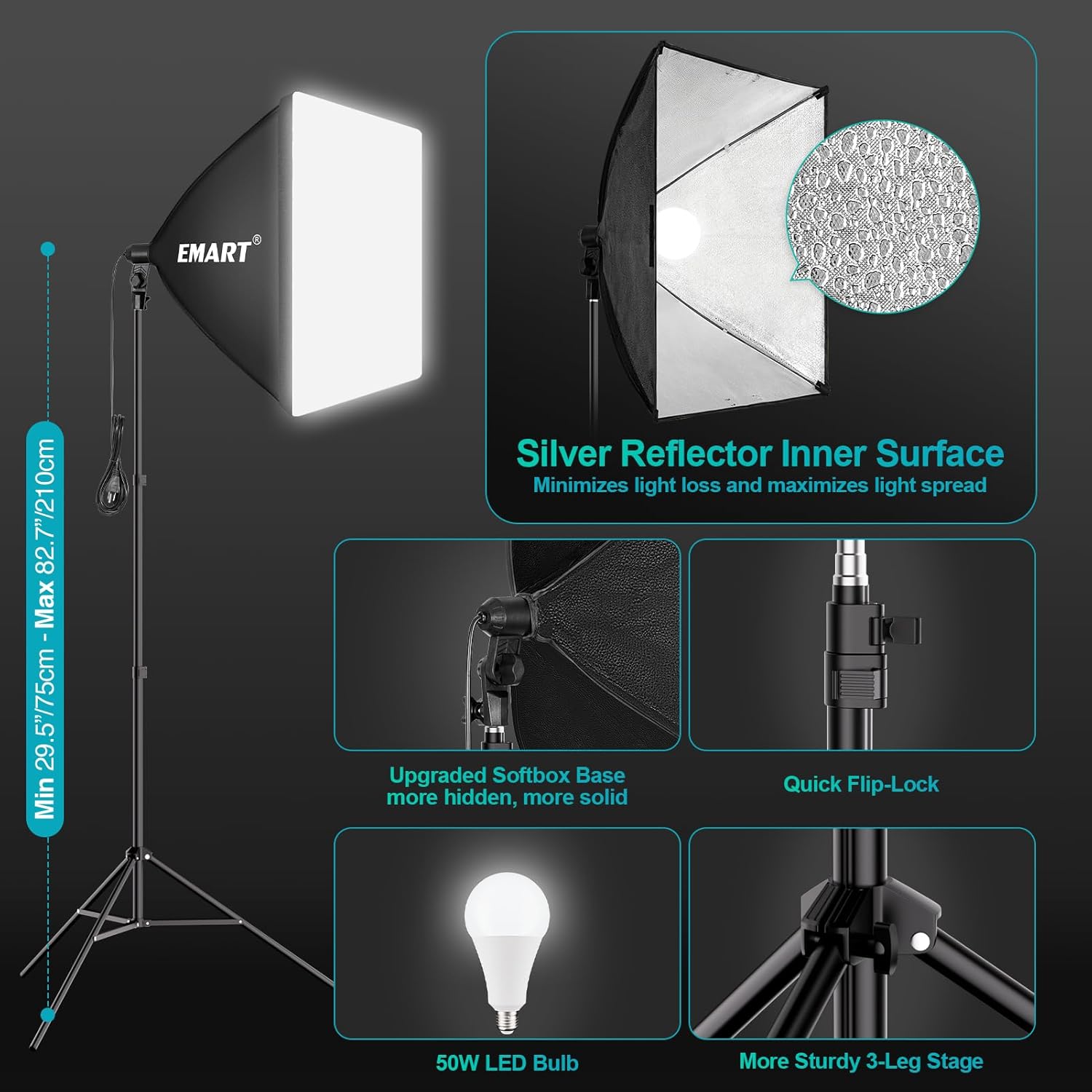 Detalle 2 de EMART 8.5 x 10 ft Backdrop Support System