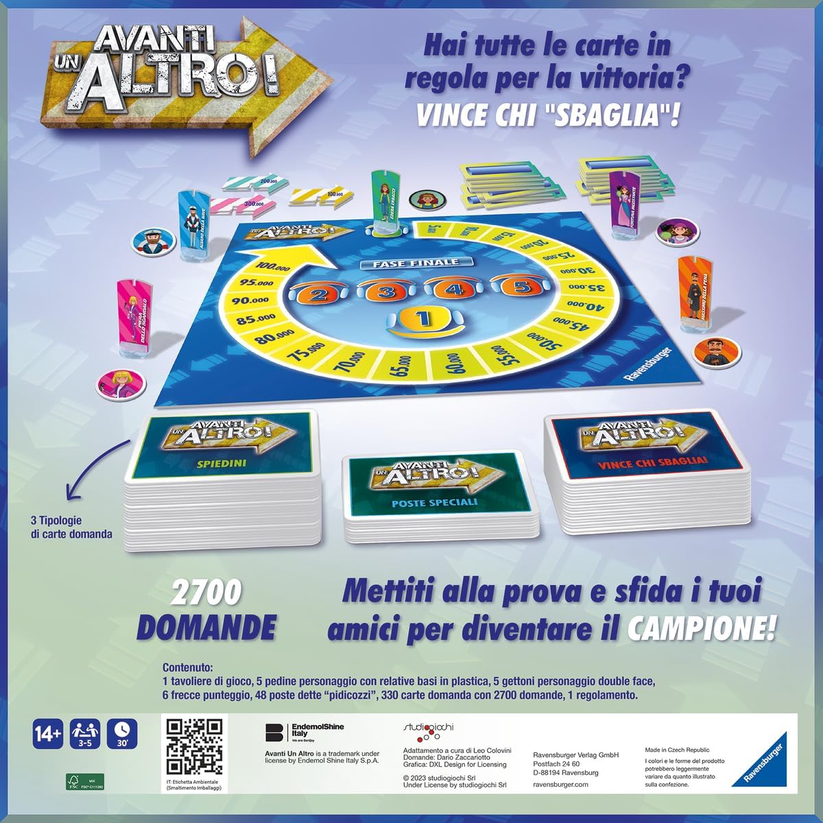 Detalle 2 de Ravensburger Avanti un Altro – Gioco da tavola per adulti e bambini (da 14 anni) | 3–5 giocatori
