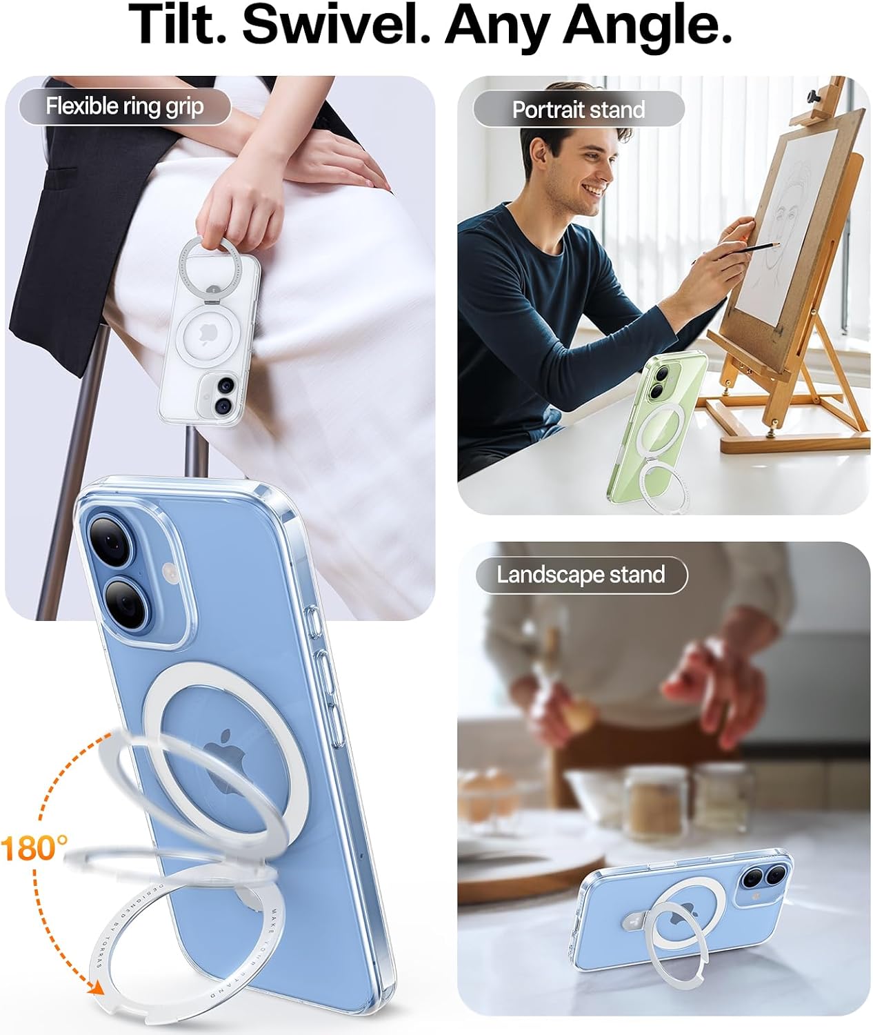 Detalle de TORRAS Ostand iPhone 17 Case Clear