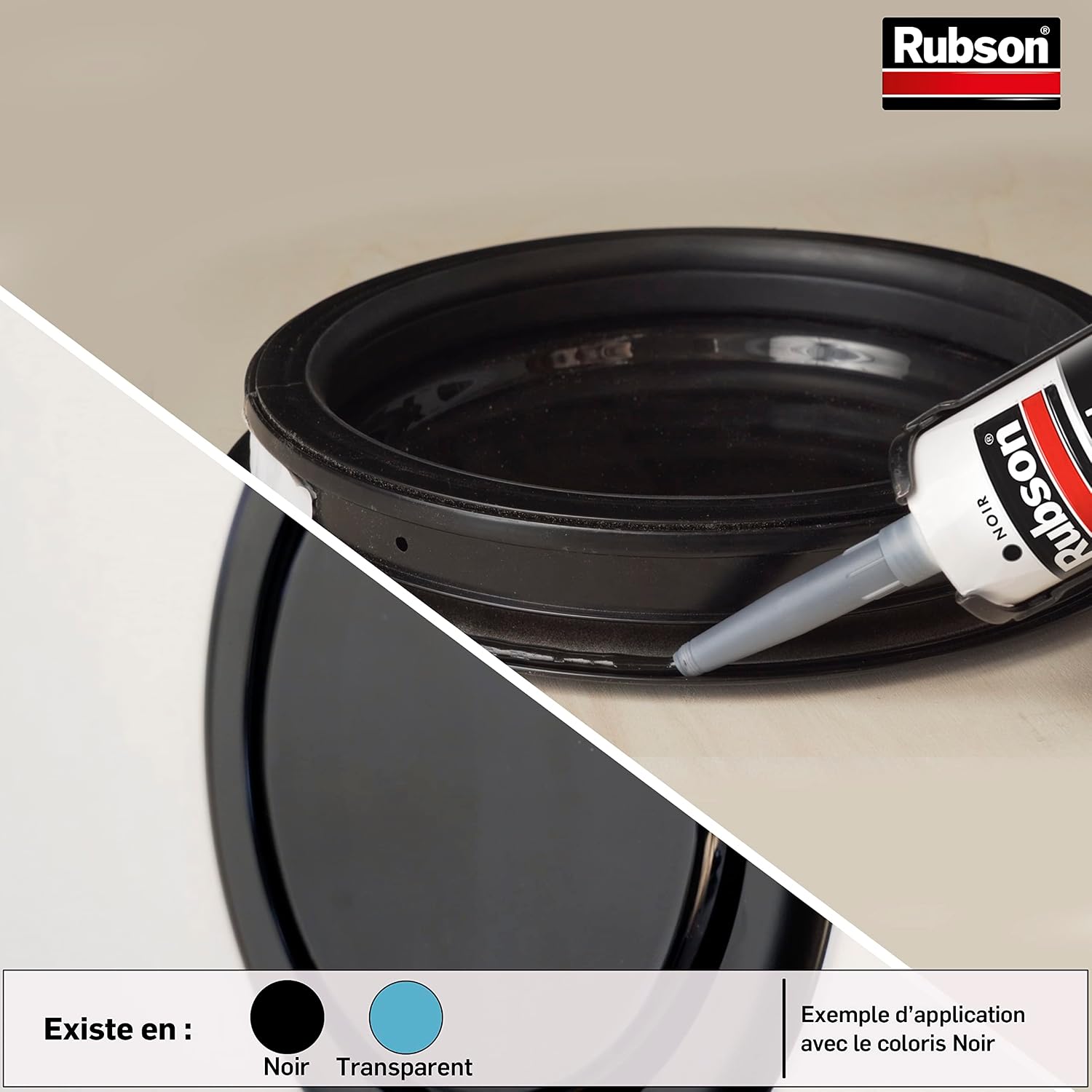 Detalle 2 de Rubson Mastic Special Materials Autos-Bateaux — Mastic transparent à base de silicone, 280 ml