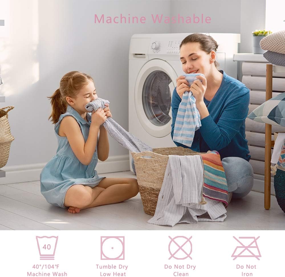 Thumbnail 6 de Beedsooth set di 2 traverse impermeabili rosa 86x132 cm, assorbenza alta e lavabili