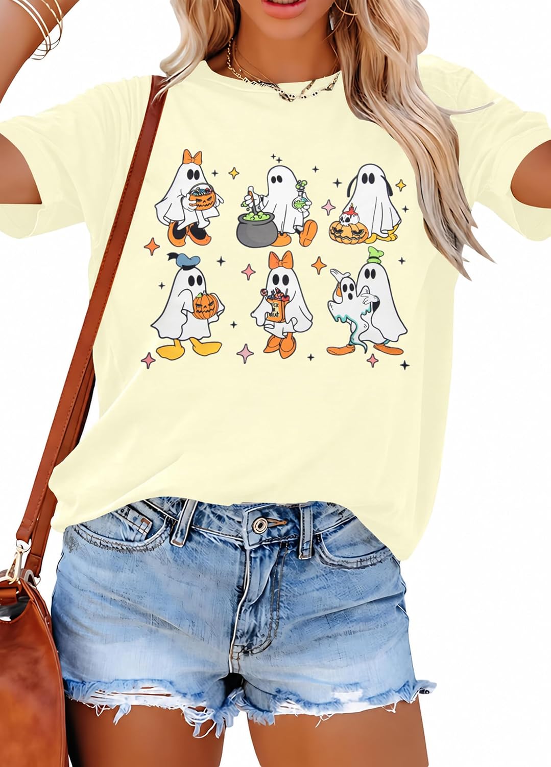 Detalle de KIDDAD Women's Halloween T-Shirt, Cotton Blend