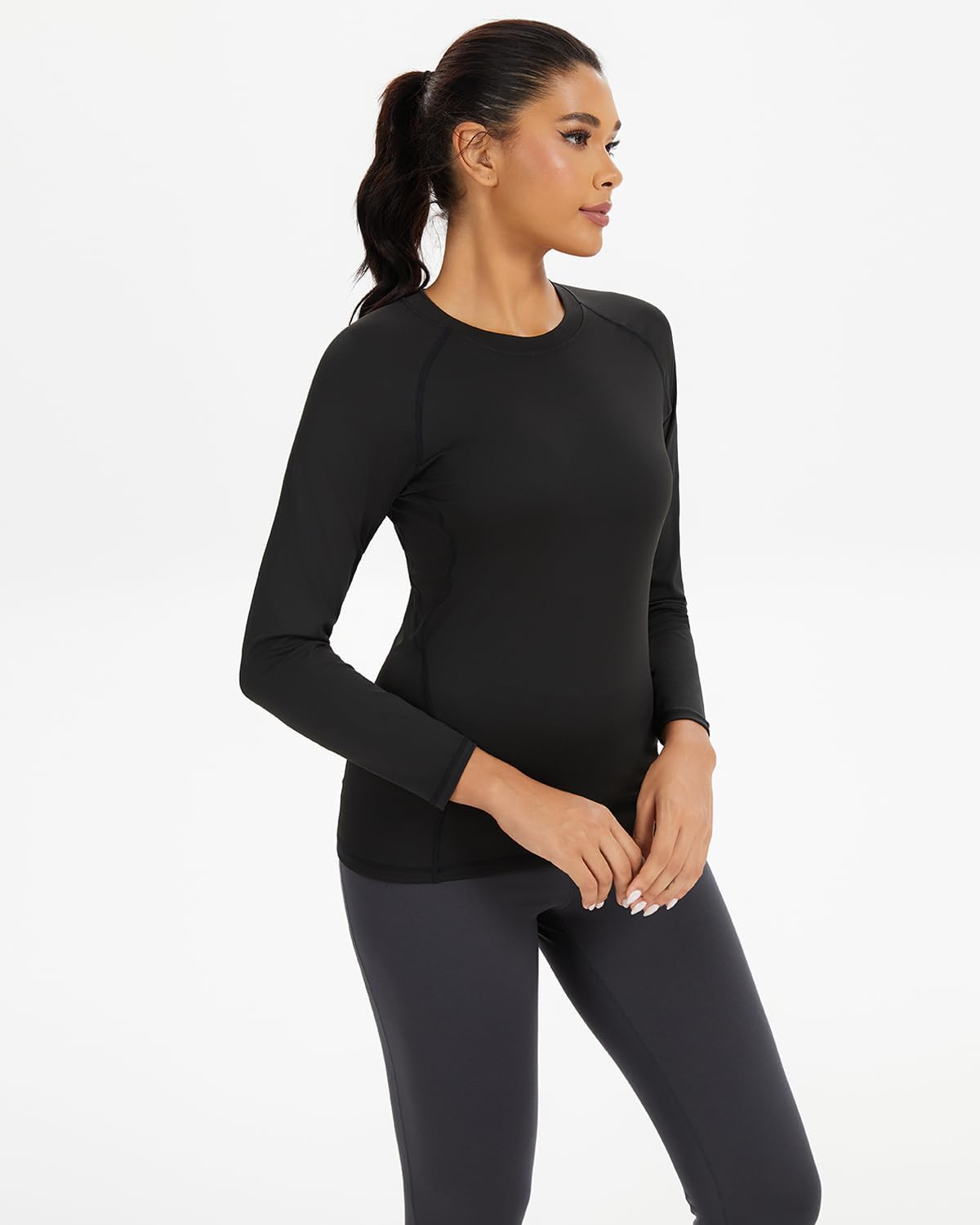 Detalle 2 de Mexholin 4-Pack Women's Long-Sleeve Compression Workout Shirts
