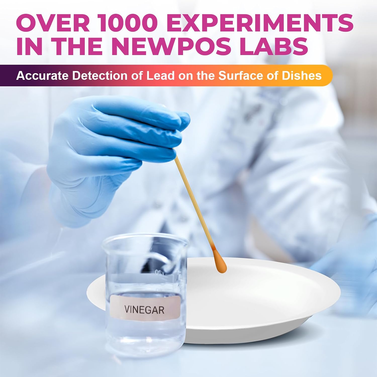 Detalle de NewPos Lead Test Kit, 30 Swabs