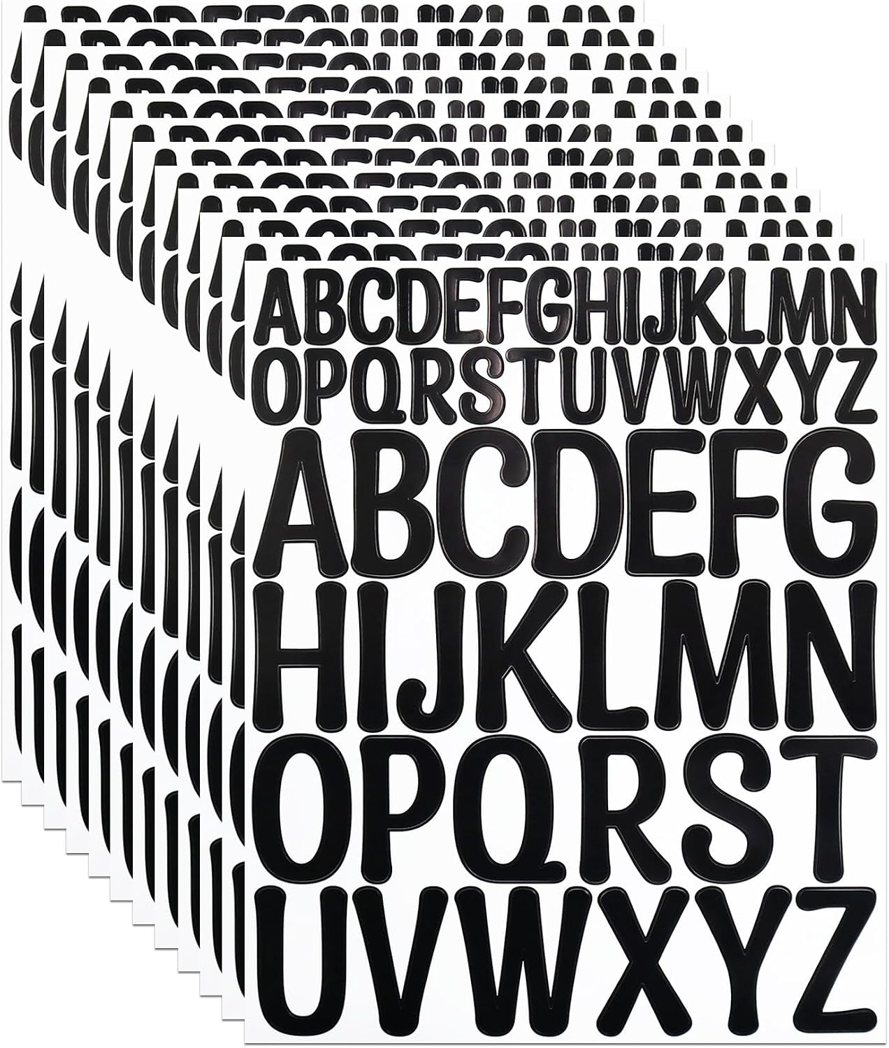 YIKTUNQ Vinyl Letter Stickers, 12 Sheets