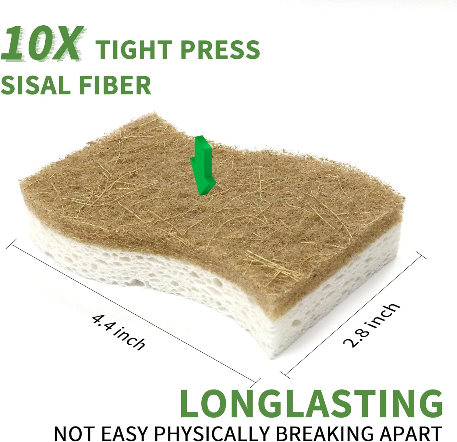 Thumbnail 4 de KICKLEEN 9 Pack Biodegradable Kitchen Sponge: Compostable Cellulose + Coconut Scrubber