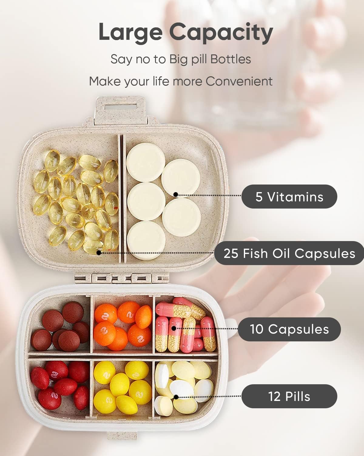 Thumbnail 5 de Holii 8-Compartment Pill Organizer ⚙