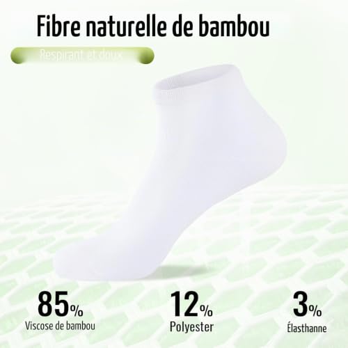 Thumbnail 2 de SukModen 12/24 Paires Chaussettes Sneaker en Bambou – Unisex, confort et respiration