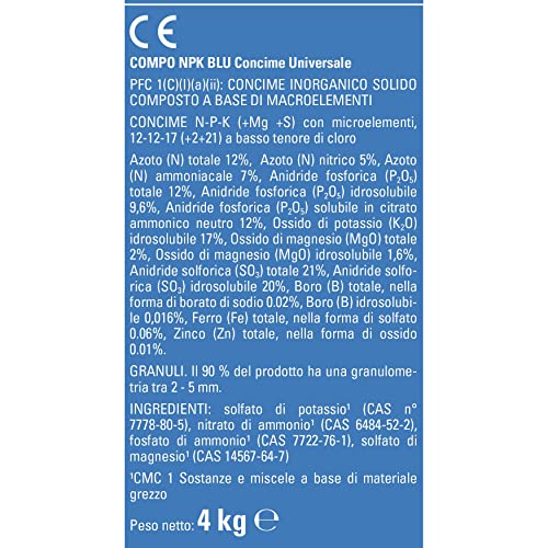 Thumbnail 7 de COMPO NPK Blu: Concime Universale Granulare da 4 kg per orto e giardino