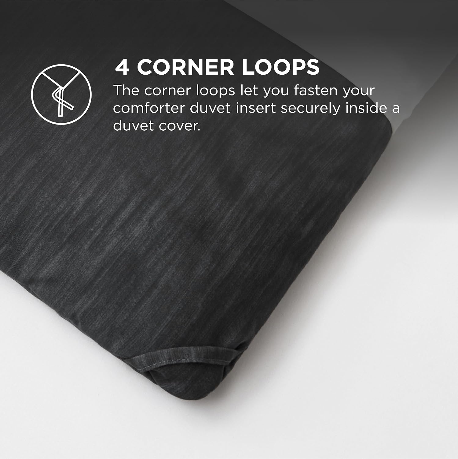 Thumbnail 4 de Bedsure Queen Comforter Set, Charcoal Melange Brushed Microfiber, 3-Piece