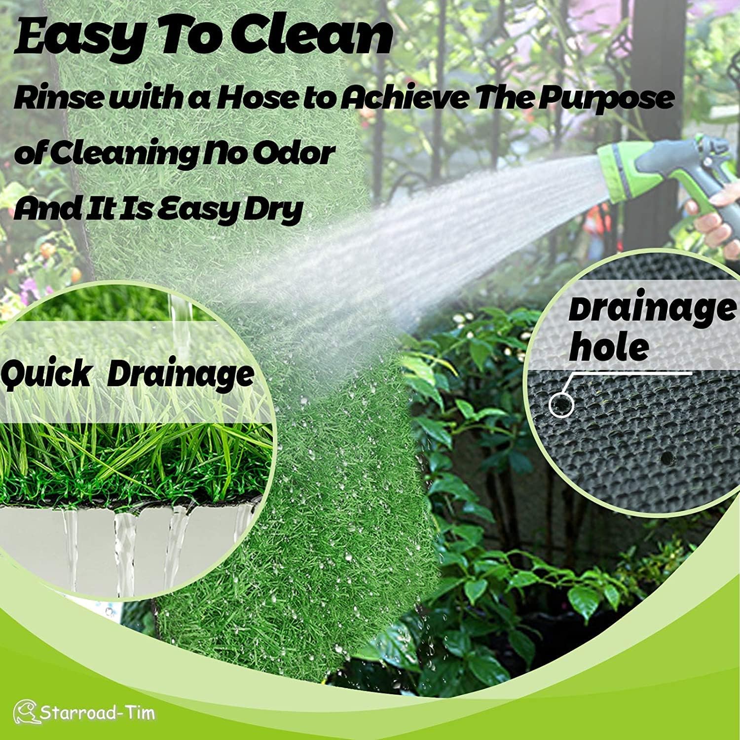 Thumbnail 2 de STARROAD-TIM 80x100cm Dog Grass Rug