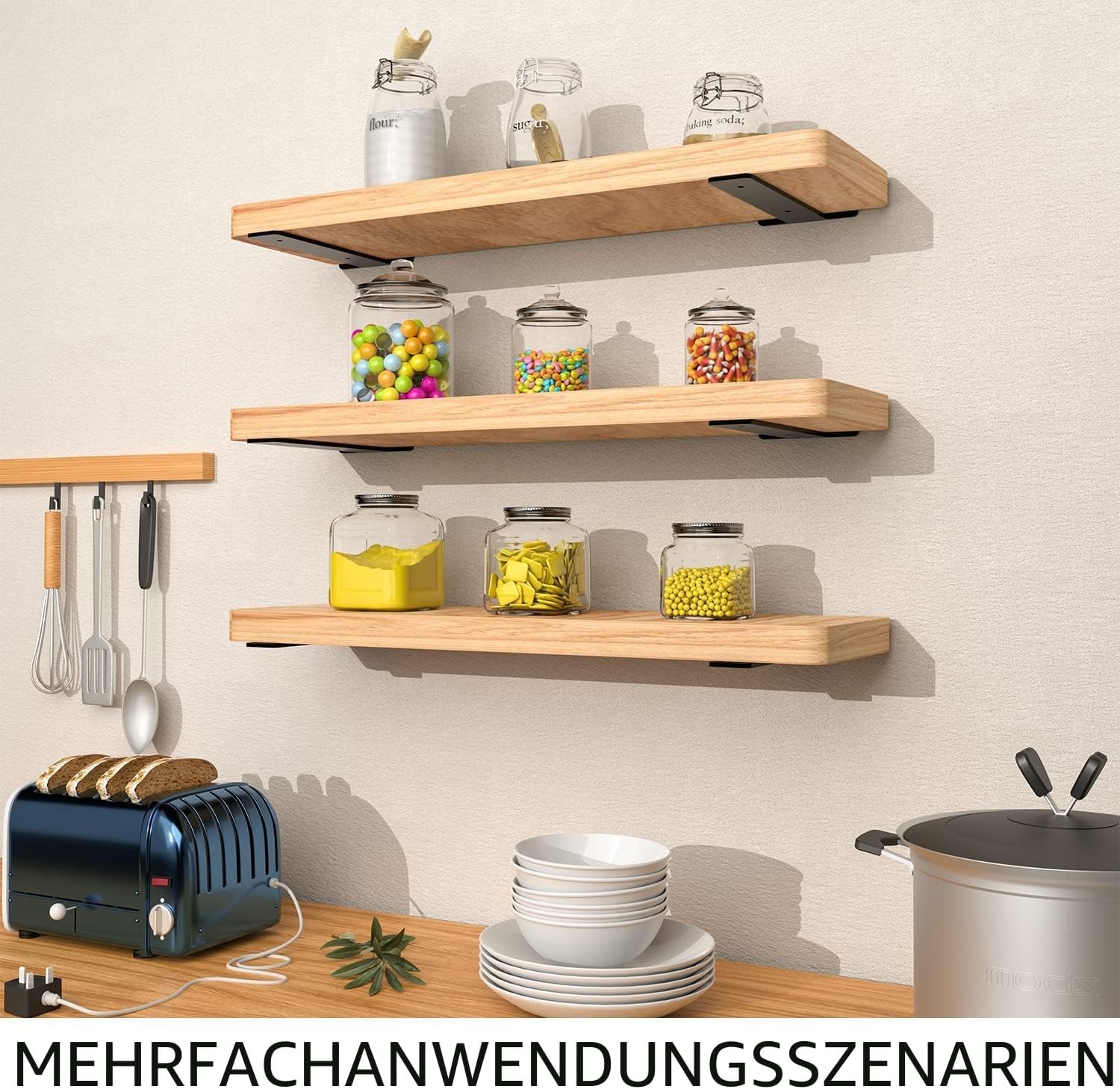 Thumbnail 5 de Regalwinkel Metall 90° 15cm 6 Stück