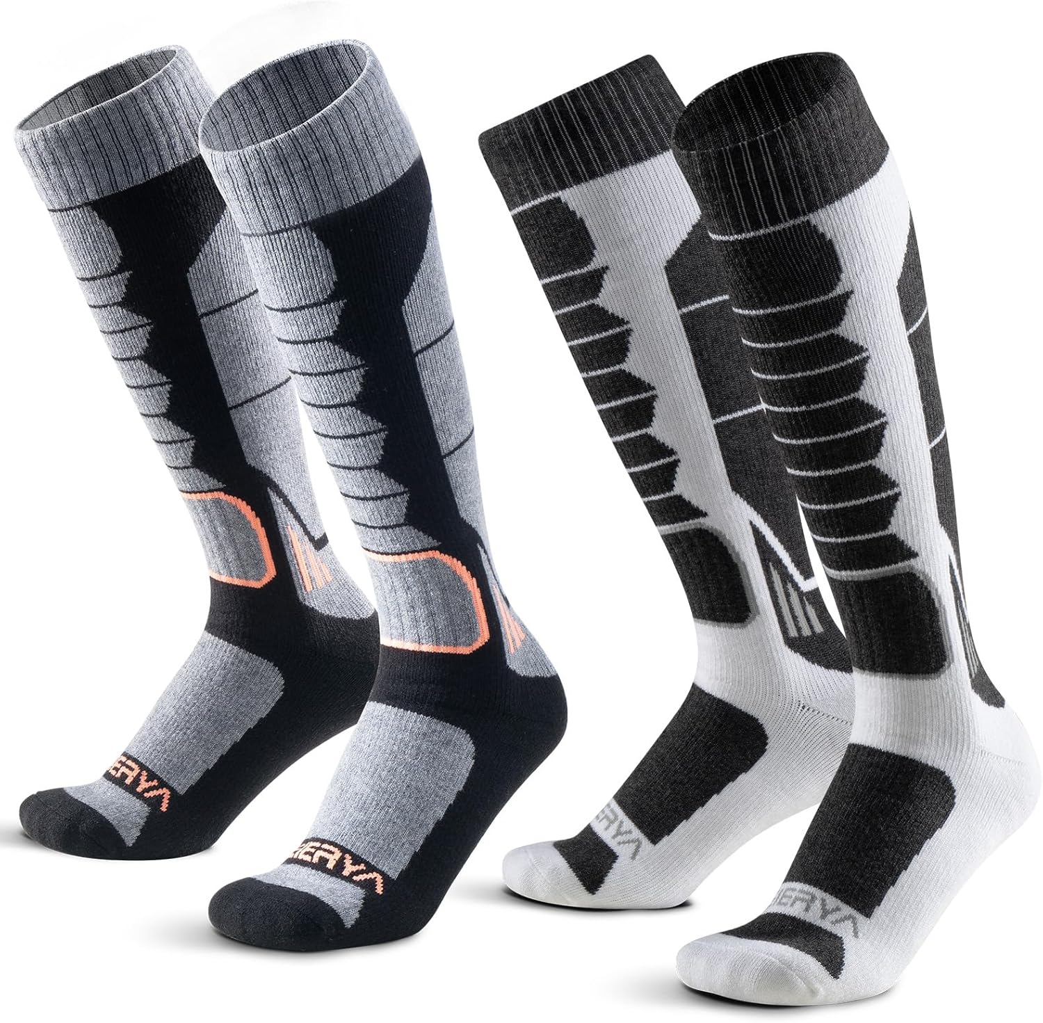 Thumbnail 6 de WEIERYA Merino Wool Ski Socks Over-the-Calf