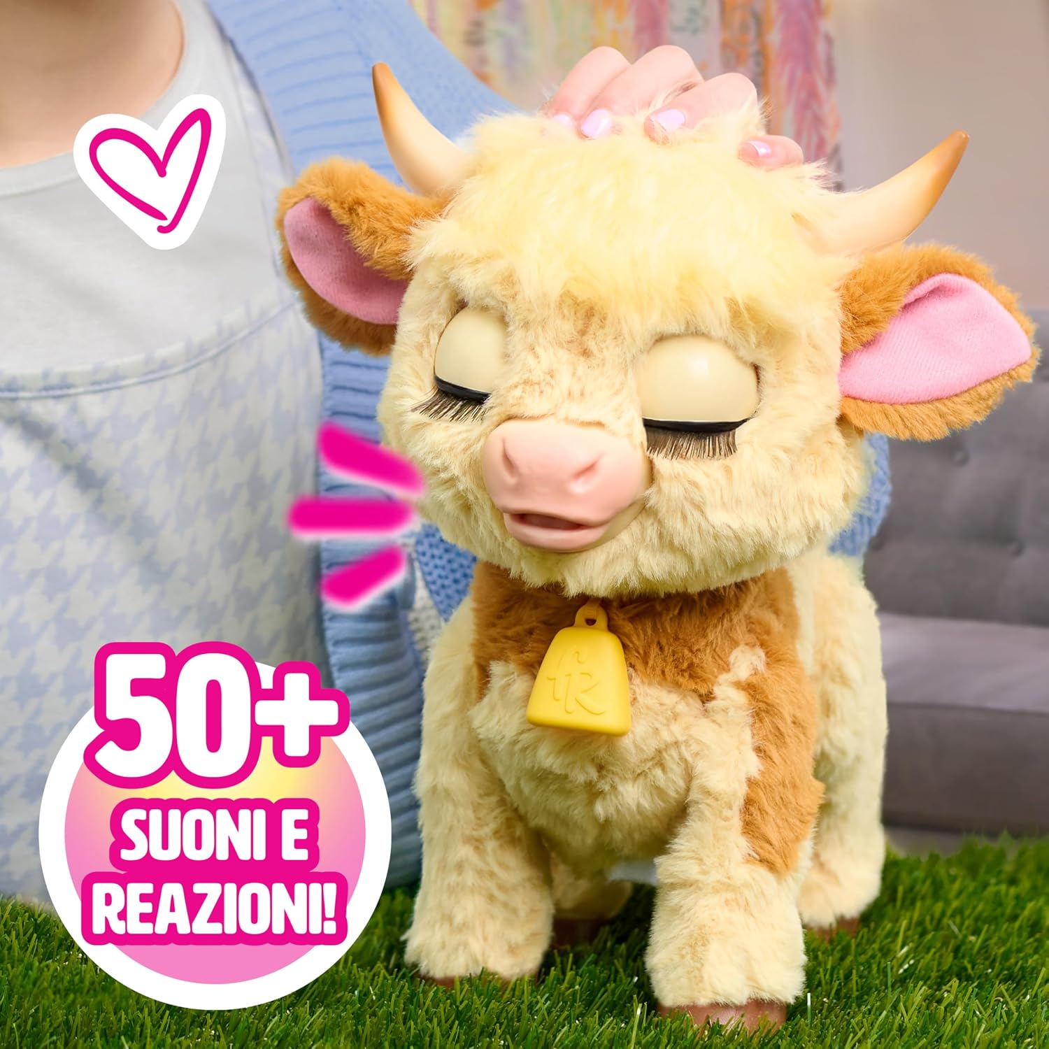 Thumbnail 1 de Just Play FurReal Maggie: la cow interactive da 27,9 cm che segue e gioca con te