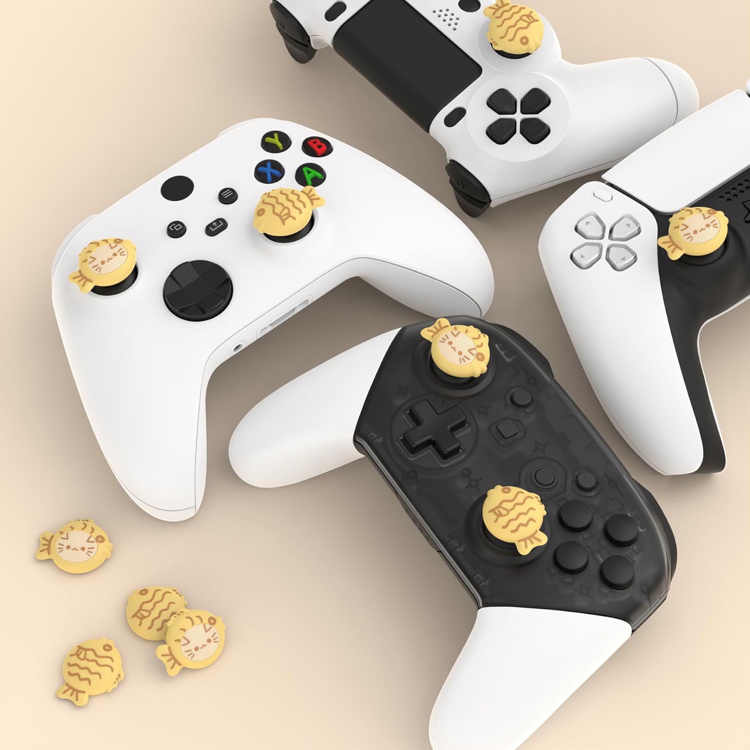 Thumbnail 6 de PlayVital Taiyaki Kitten Thumb Grip Caps for Controllers – Cute Silicone Covers