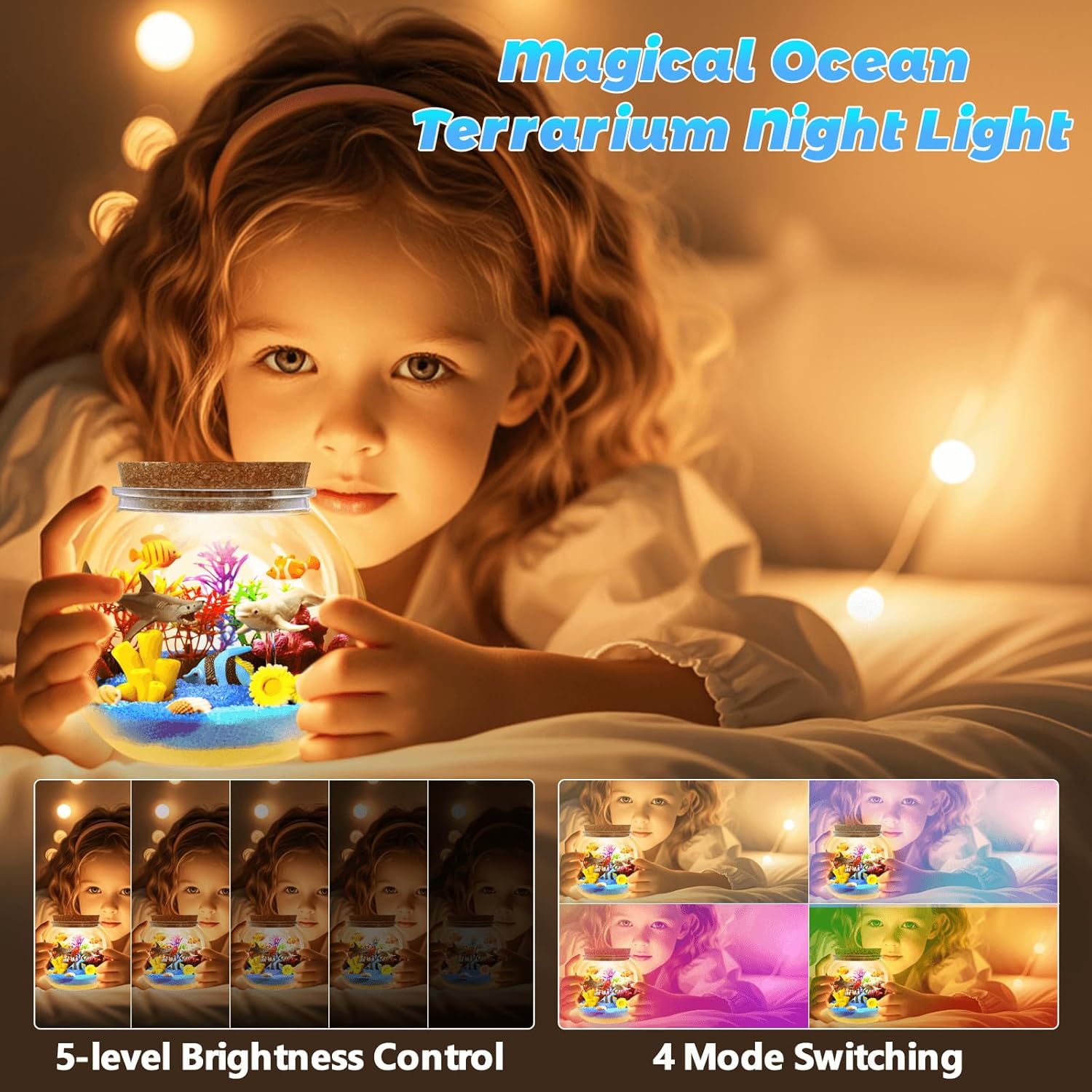 Detalle 2 de Ocean Light Up Terrarium Kit 13-color LED 🌊