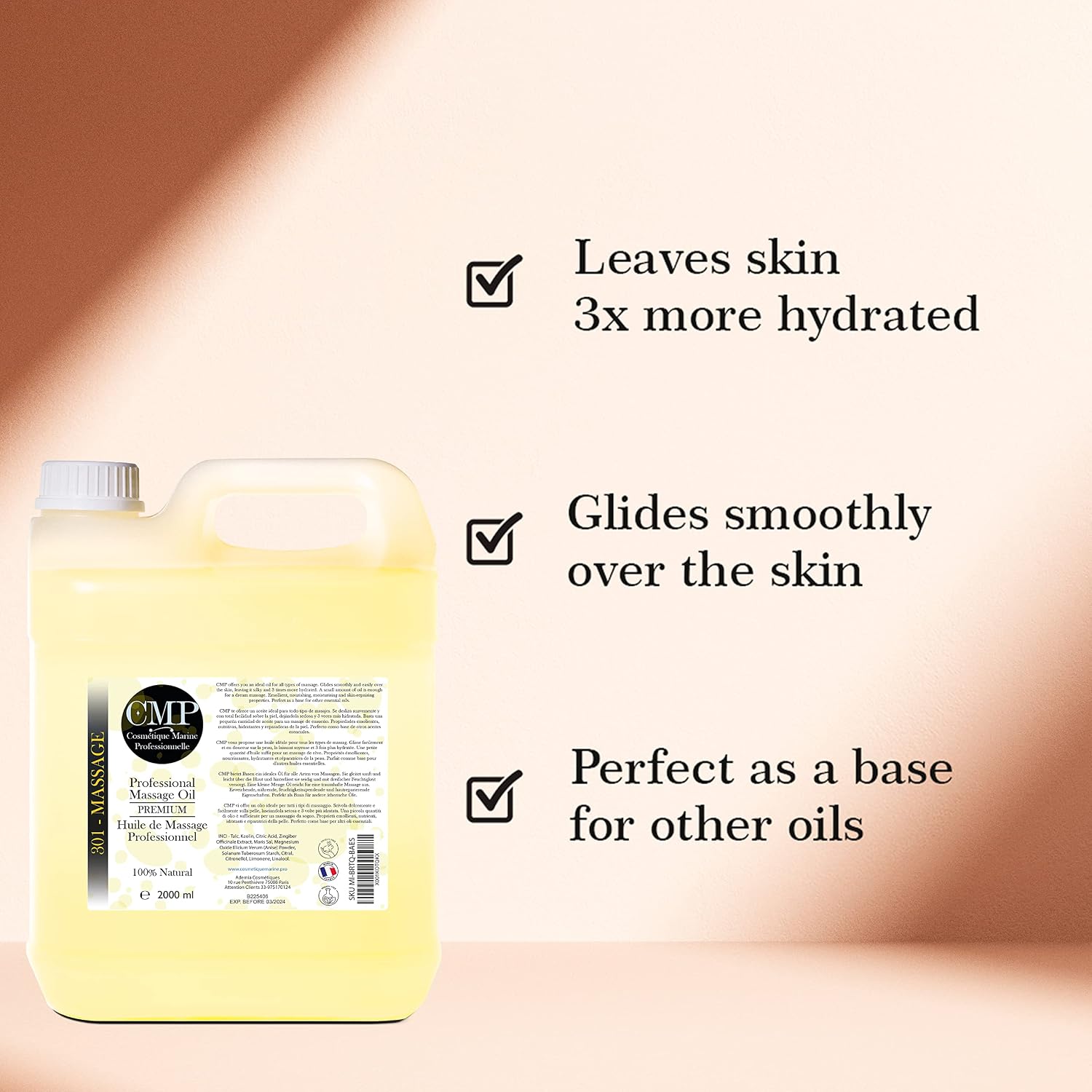 Detalle 2 de Olio da Massaggio Professionale 2 L per corpo e SPA