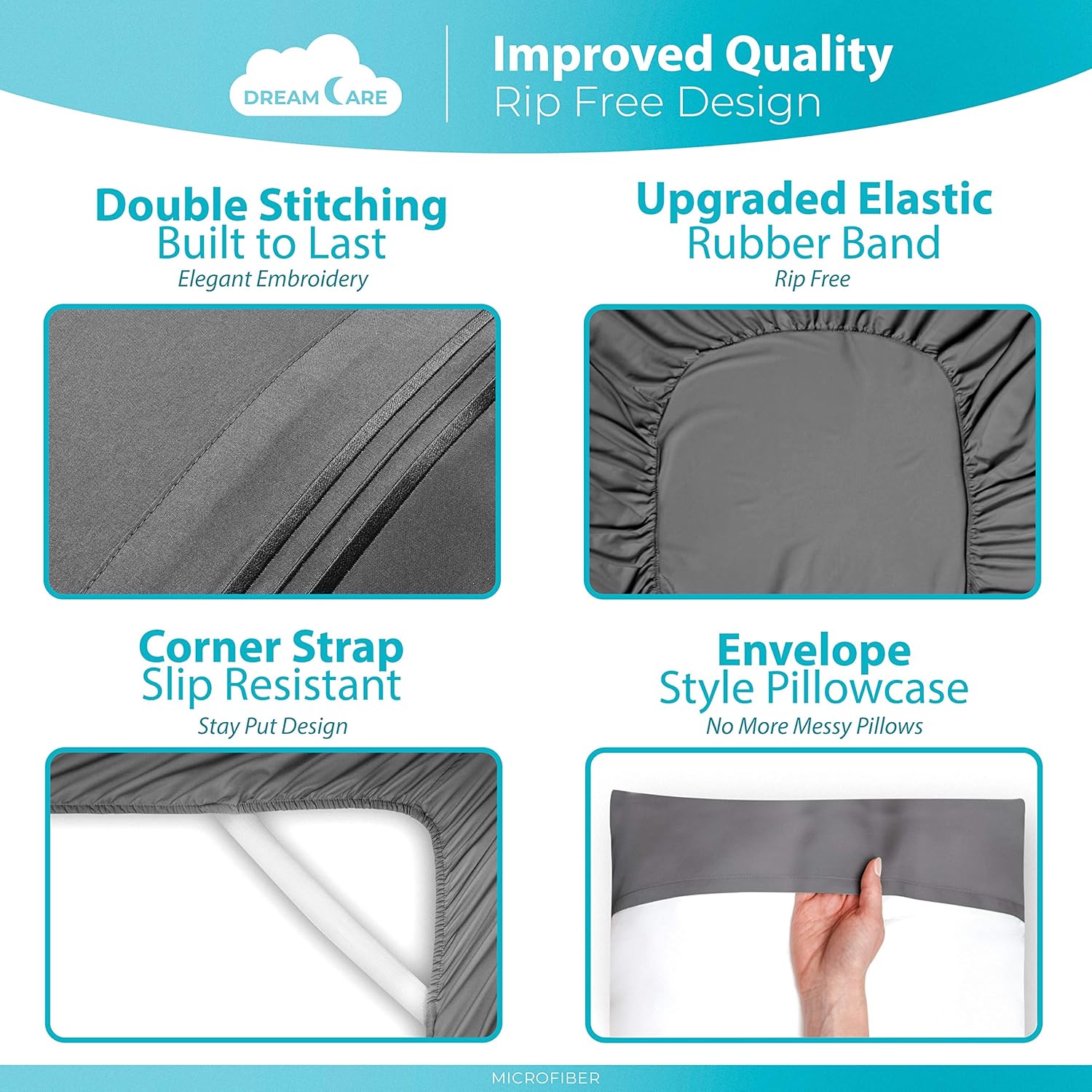 Thumbnail 5 de DREAMCARE King Size 6‑Piece Sheets Set 21