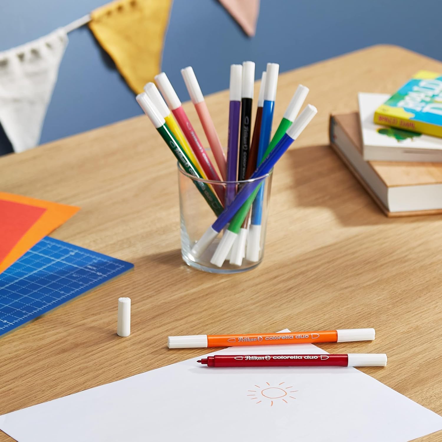 Detalle 2 de Pelikan 973172 märkpennor, 10-pack med två spetsar och flera färger