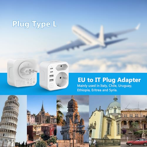Thumbnail 1 de JSVER Adaptador Viaje Italia L USB