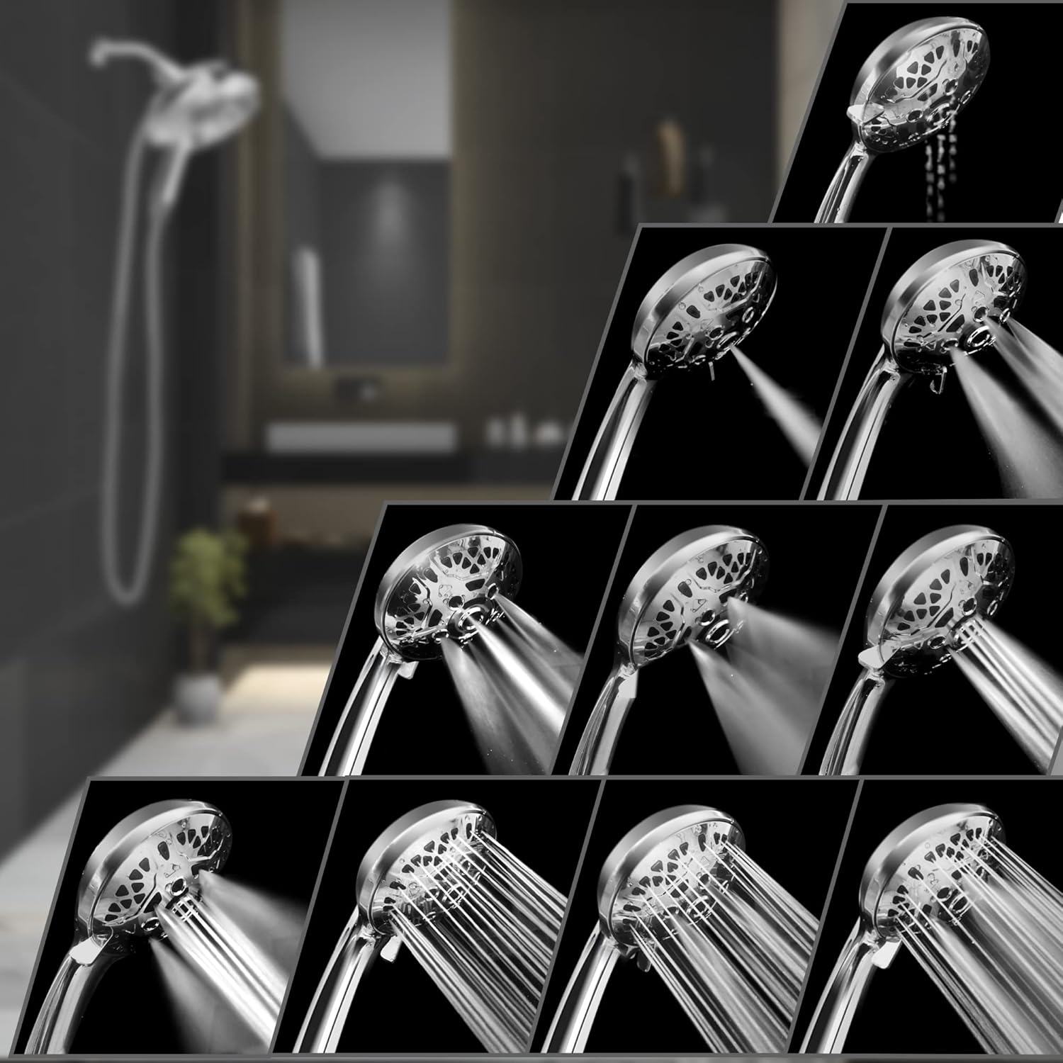 Detalle de INAVAMZ Hand Held Shower 59" High Pressure
