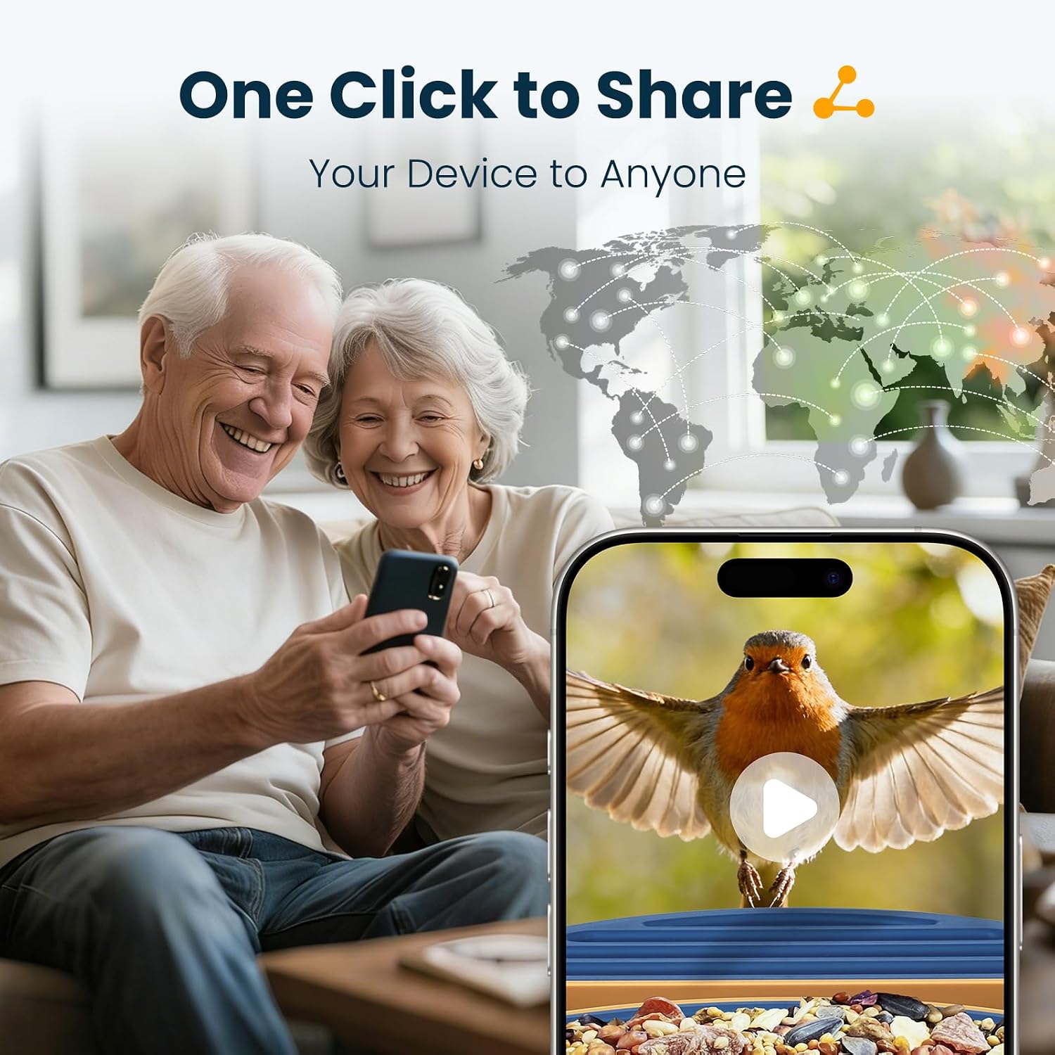 Detalle 2 de Smart Bird Feeder with Camera: 2.5K UHD, AI ID, Solar Powered, IP66