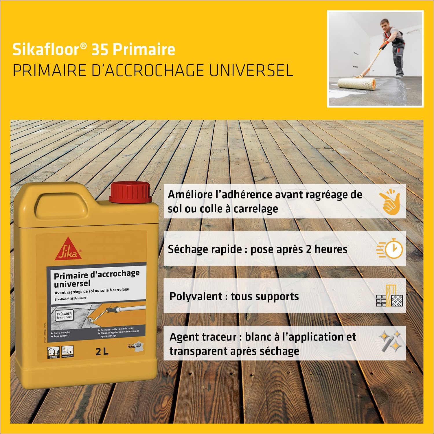 Thumbnail 3 de Sika Sikafloor 35 Primaire – Primaire d'accrochage universel 2 L pour sols et murs, multi-supports