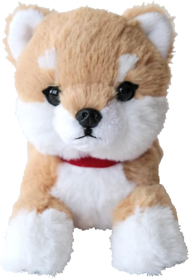Detalle 2 de サンレモン ひざわんこ 柴犬 BE SS P-8092 ぬいぐるみ 10×26×13cm・おすわりやごろ寝のポーズに対応