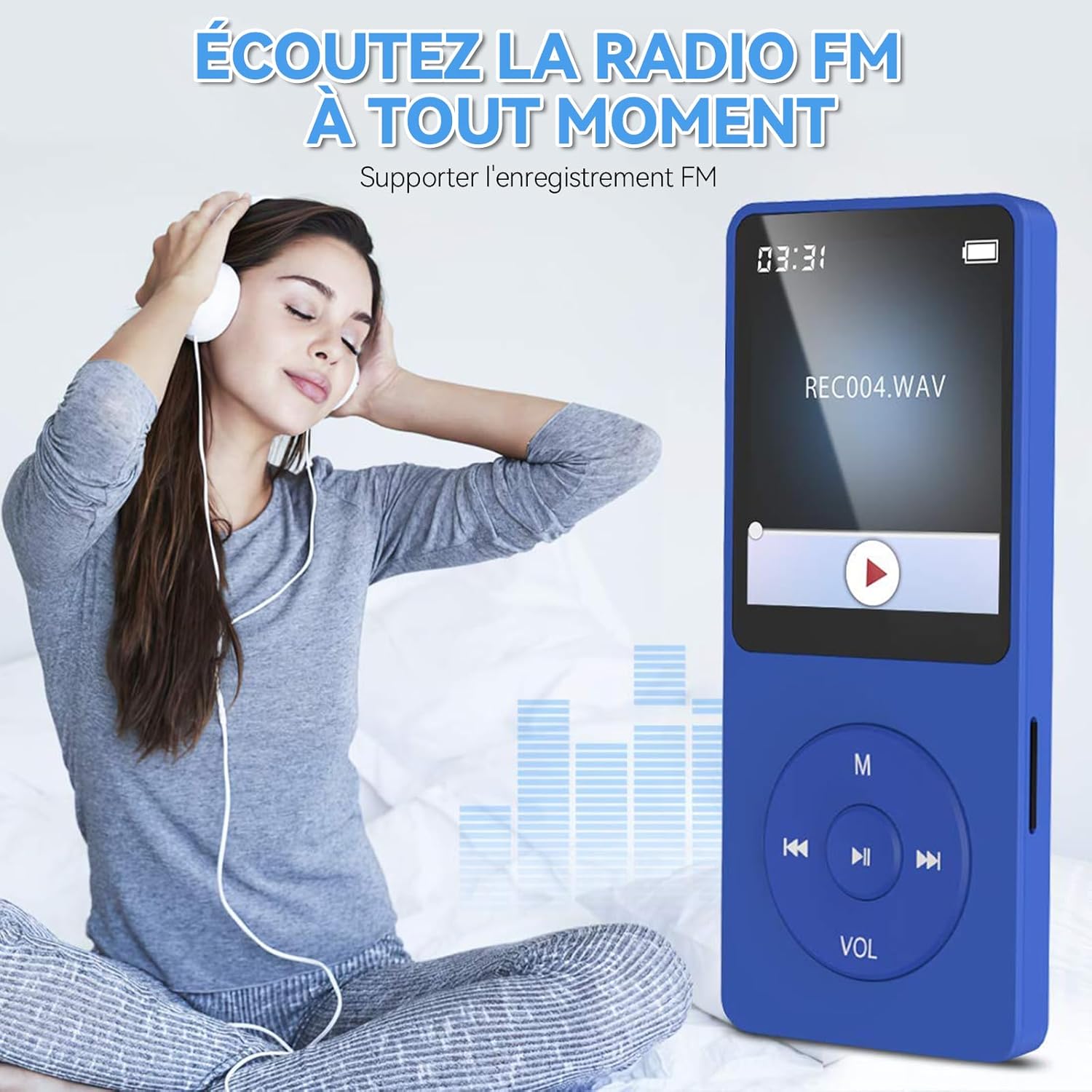 Thumbnail 6 de AGPTEK 64Go Lecteur MP3 Classique – Ultra léger, autonomie 70h, sans Bluetooth, bleu