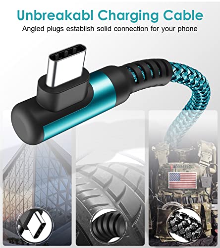 Thumbnail 2 de Câble USB C Coudé 90 Degrés AviBrex 3M (Lot de 2) – Charge rapide 3A, nylon tressé